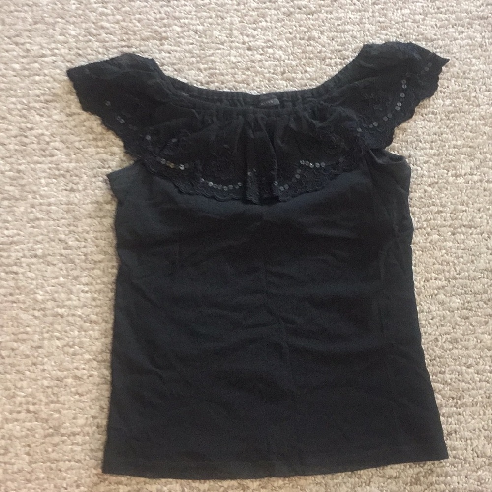 💟 5/$25 The Limited adorable black sequin top